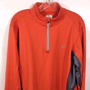 Road Runner Orange Qtr Zip  L/S Athletic Jacket